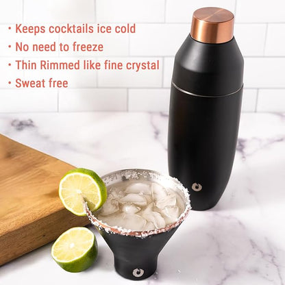 Snowfox Premium Vacuum Insulated Stainless Steel Martini Glass, Martinis Stay - Image 3