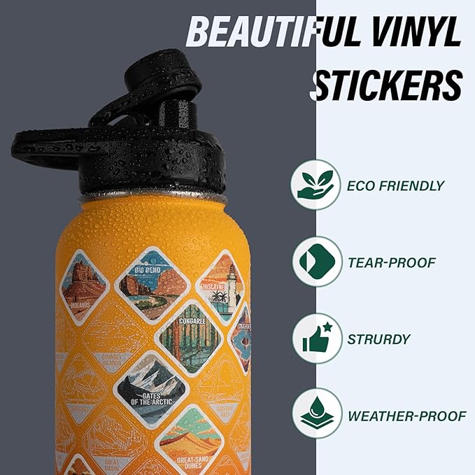 DYSANKY National Parks Water Bottle – 32 oz Insulated Stainless Steel Bottle - Image 4