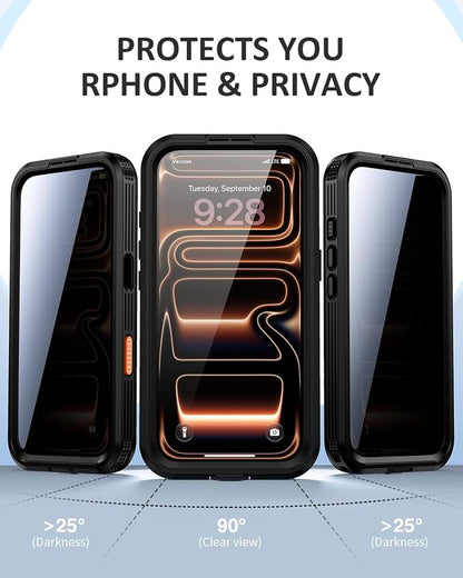 Lanhiem Magnetic for iPhone 17 Pro Max Case, Built-in Privacy Screen Protector - Image 2