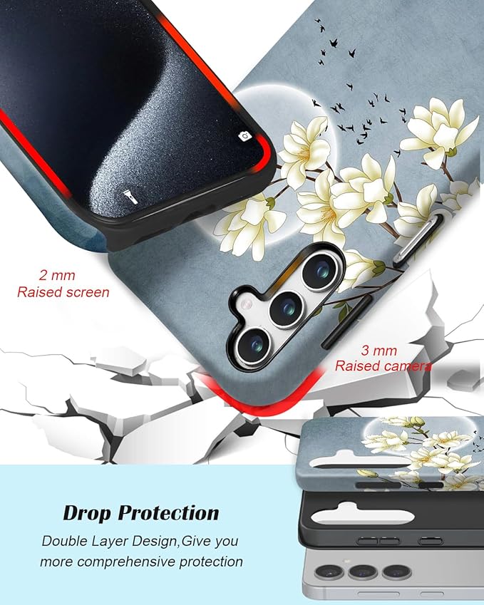 Compatible for Samsung Galaxy S25 Plus 5G Case, Dual Layer Heavy Duty 2 in 1 - Image 3