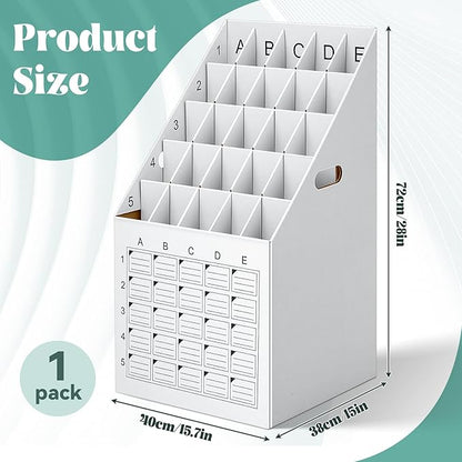 Menkxi 1 Pack 25 Slot Roll File Holder Vertical Blueprint Storage Organizer - Image 2