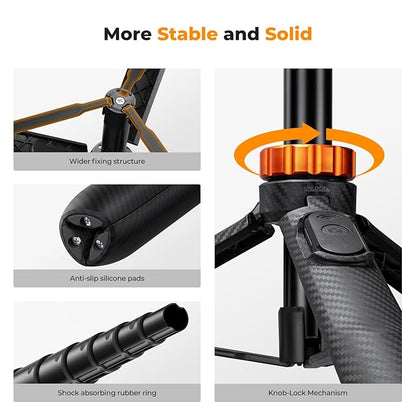 K&F CONCEPT 62'' Phone Selfie Stick Tripod, 2-in-1 Extendable Cell Phone Tripod - Image 6