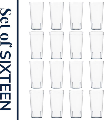 US Acrylic Cafe Plastic Reusable Tumblers 20-ounce Water Cups in Clear | Value - Image 8