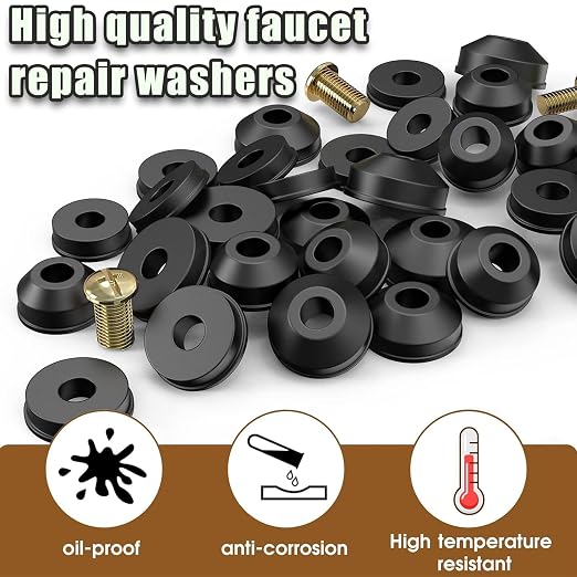 116 PCS Faucet Washer Assortment Kit Outdoor Faucet Repair Kit - Image 5