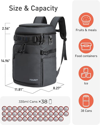 TOURIT Cooler Backpack Lightweight Insulated Backpack Cooler Leak-Proof - Image 2