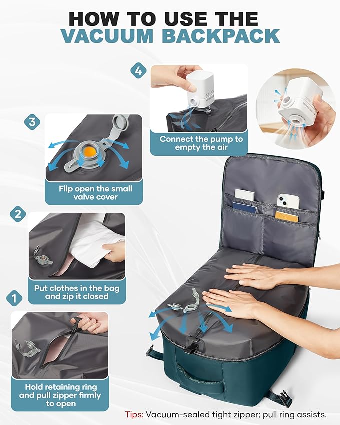 coofay Large Vacuum Backpack Travel - Image 3