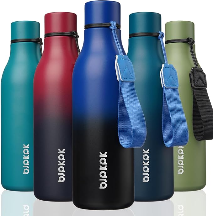 BJPKPK Insulated Water Bottles, 18 oz Stainless Steel Metal Water Bottle by BJPKPK