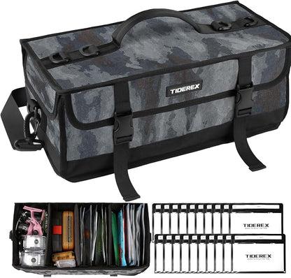 Large Fishing Tackle Bag for Soft Plastic Baits Storage, Fishing Gear Organizer by Unknown