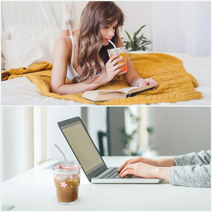 Iced Coffee Cup, 15Oz/450ml Glass Cups - Image 5