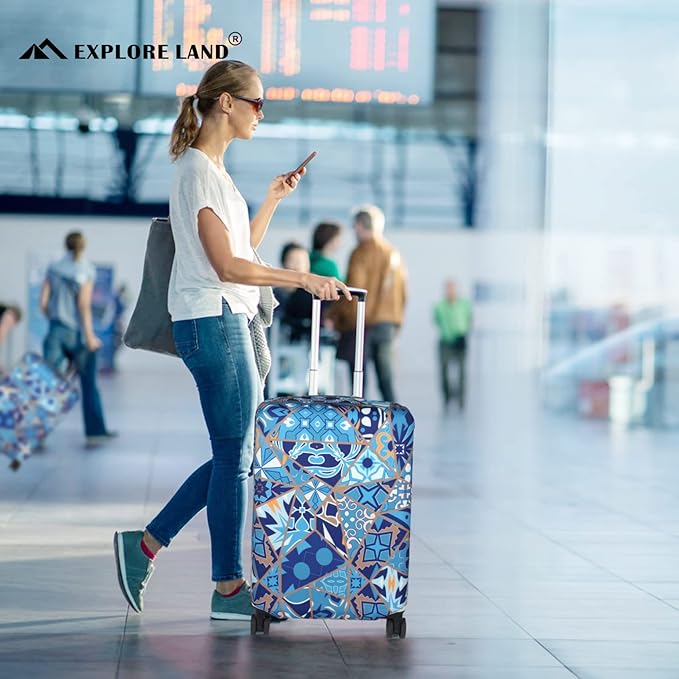 Explore Land Travel Luggage Cover Suitcase Protector Fits 23-26 Inch Case - Image 6