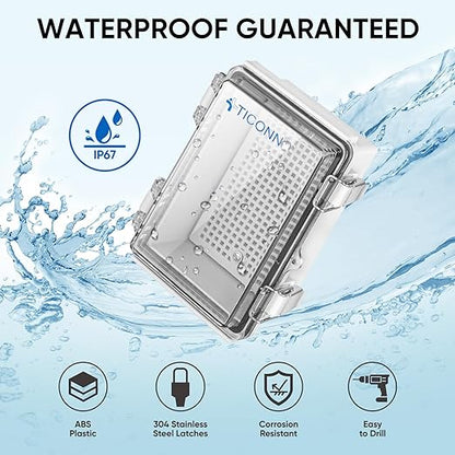 TICONN Outdoor Electrical Box Waterproof, Junction Box IP67 ABS Plastic - Image 2