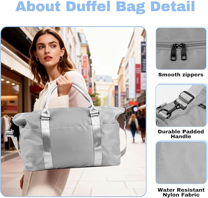 Weekender Duffel Bags for Women， Travel Totes Bag for Airplane Essentials - Image 6