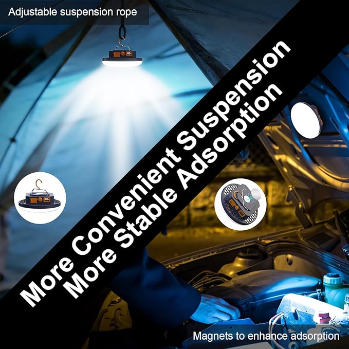 10000mAh 4000LM Flashlight Portable LED Camping Lantern Rechargeable Light 30W - Image 4