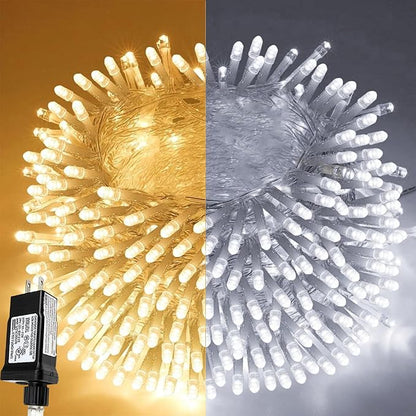 Warm White to Cool White Color Changing 300 LED 115FT Christmas String Lights by KAQ