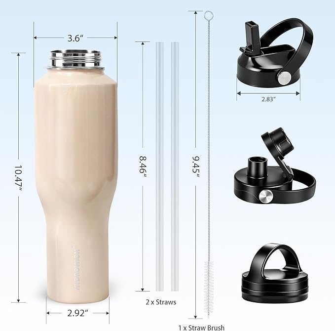 HYDROWION Water Bottle Stainless Steel, Vacuum Insulated Leak Proof Tumbler 32oz - Image 5