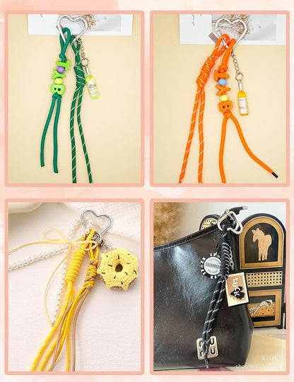 8/13/18/20/30 Pack Paracord Keychain Rope Bag Charms Colorful Braided Charms - Image 8
