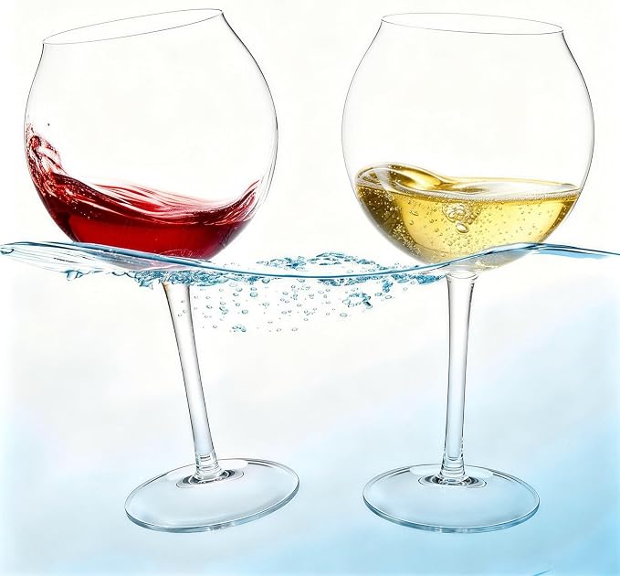 Goodluck Floating Pool Wine Glasses Set of 4, 18oz Tritan Shatterproof Stemware by GoodLuck