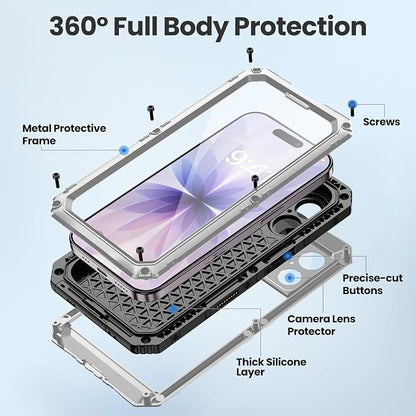Mitywah Waterproof Case for iPhone 17, Rugged Metal Case - Image 5