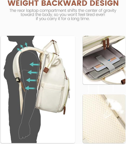 LOVEVOOK Laptop Backpack for Women, 15.6'' Waterproof Nurse Bag Teacher Work - Image 5