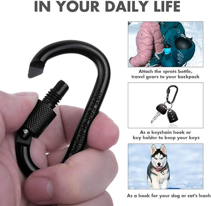 Cridoz Locking Carabiner D Ring Clips - Image 2