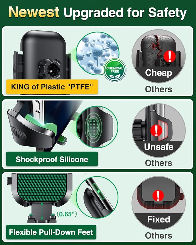 VANMASS Car Phone Holder Cell Phone Mount - Image 7
