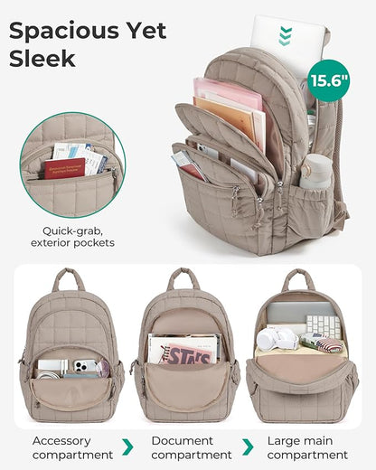 BAGSMART College Laptop Backpack, Travel Backpack - Image 3