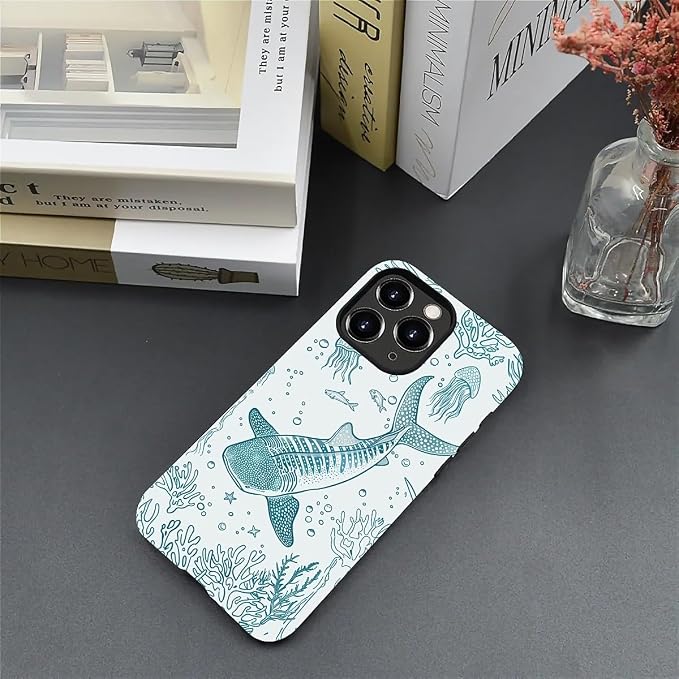 for iPhone 13 Pro Max Case, HH2 Ocean Whale Shark Hybrid 2 Layer Hard Shell - Image 5