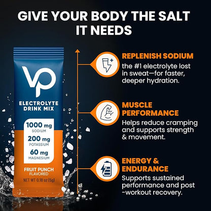 Venture Pal High Sodium Electrolyte Powder Packets | Sugar Free Hydration Drink - Image 6