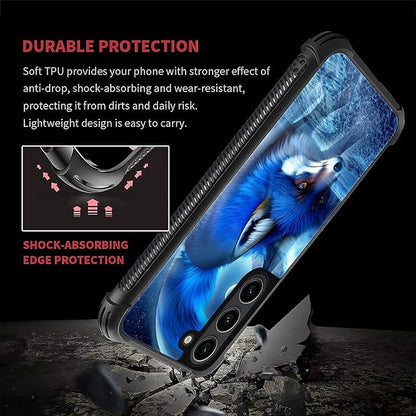 for Samsung Galaxy S23 Plus Case, Snowy Mountain Fox Lake Pattern Graphic - Image 2