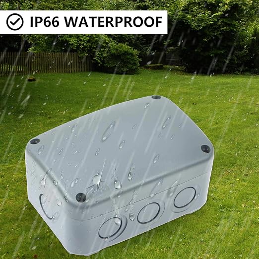 IP66 Weatherproof Electrical Project Boxes in Grey, Nineleaf PVC/ABS Plastic - Image 4