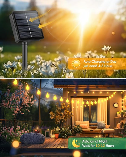 Brightown Solar String Lights Outdoor Waterproof, 19.6Ft 60 LED Globe Solar - Image 4