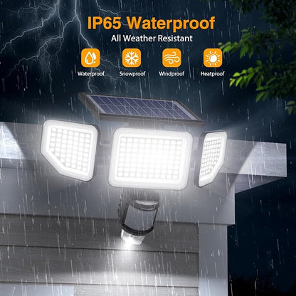 Onforu Solar Lights Outdoor, 3 Heads Security Lights - Image 4