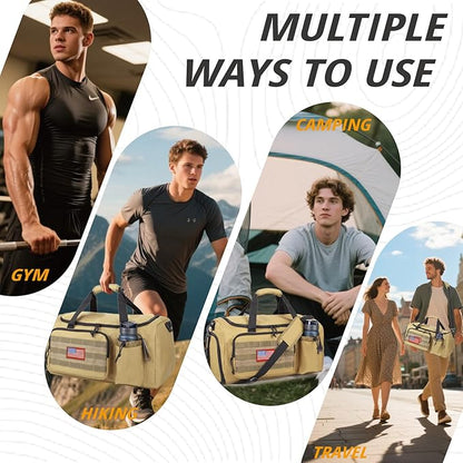 Tactical Gym Bag for Men, 40L Large Capacity Duffle Bags - Image 2