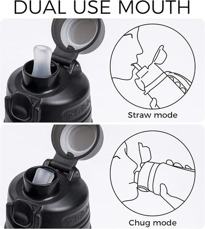 TakeToday Collapsible Water Bottles 21oz, Foldable Platinum Silicone Travel - Image 3