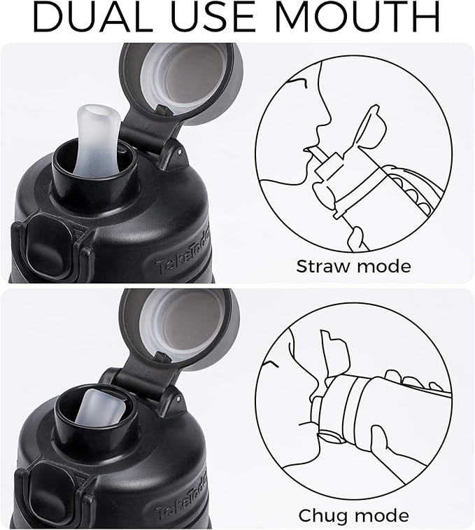 TakeToday Collapsible Water Bottles 21oz, Foldable Platinum Silicone Travel - Image 4