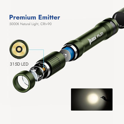 WUBEN PL01 Pen Light, 650 Lumens Pocket EDC Flashlight Rechargeable, Bright LED - Image 8