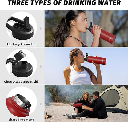 40oz Insulated Water Bottle, BPA Free&Leak Proof, Stainless Steel Water Flask - Image 3