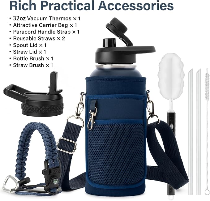 DYSANKY 32 oz Insulated Water Bottle | Thickened Stainless Steel Vacuum Metal | - Image 2