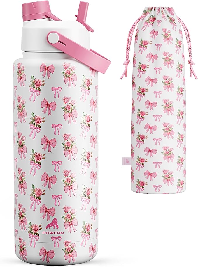 POWCAN 40 oz Insulated Water Bottle by POWCAN