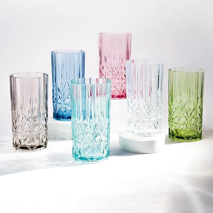 BELLAFORTE Shatterproof Tritan Tall Tumbler Set of 4, 18oz - Image 6