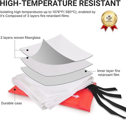 Lancryen Emergency Fire Blanket, Fire Extinguisher Blanket, Fire Suppression - Image 3