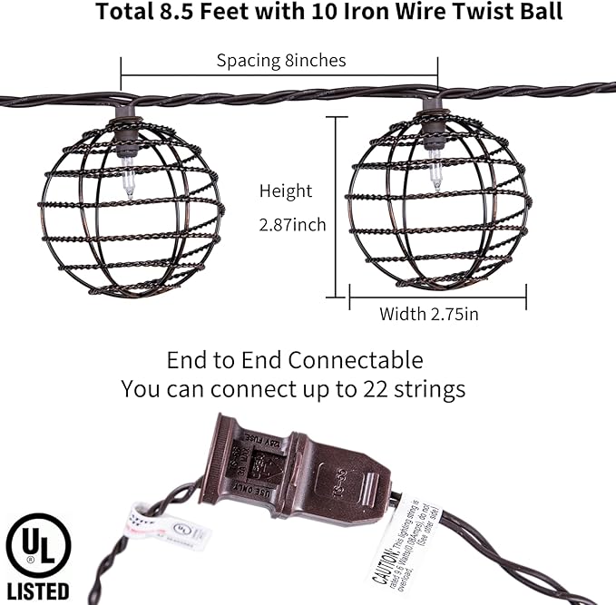 Decorative String Lights Indoor Outdoor, Patio Lantern Style String Lights - Image 6