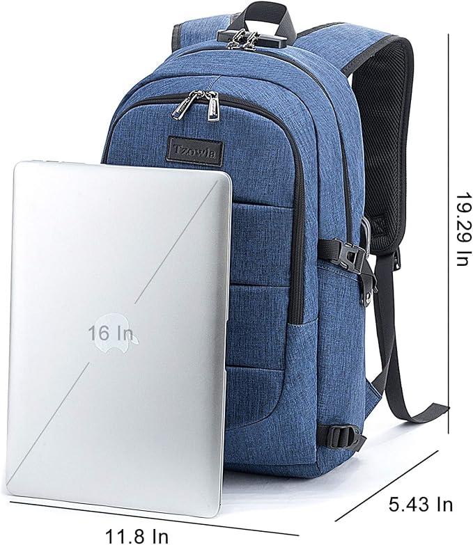 Tzowla Travel Laptop Backpack Water Resistant Anti-Theft Bag - Image 4