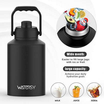 WATERSY 1 Gallon Water Bottle Insulated, BPA Free&Leak Proof, 128oz Stainless - Image 5