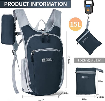 Hiking Backpack 10L/15L Small Daypack Lightweight Packable Travel Foldable - Image 3