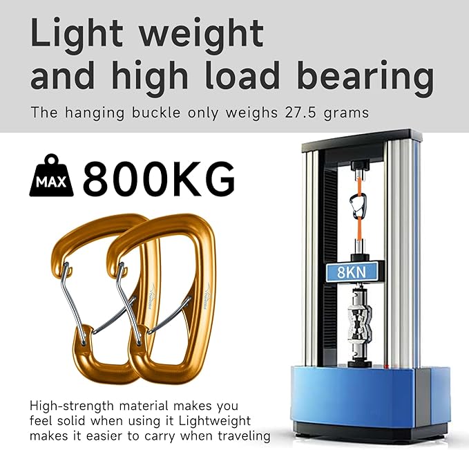 Heavy Duty Carabiner Clip Hook 8KN, - Image 4