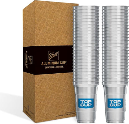 Top Cup – 9 Ounce, Reusable Aluminum Party Cups | Cold-Holding, Recyclable by TopCup
