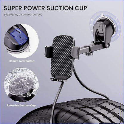 Qifutan Universal Car Phone Holder Automobile Cell Phone Holder Car Mount - Image 3