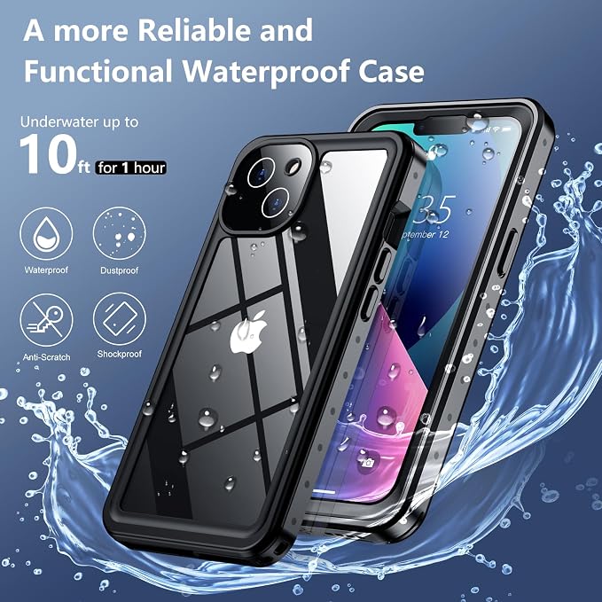 SPIDERCASE for iPhone 13 Case Waterproof, Built-in Lens & Screen Protector - Image 3