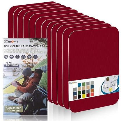 Cahomo 7.9x3.9 inch 12 PCS Nylon Repair Patch Nylon Repair Tape Self Adhesive by Cahomo